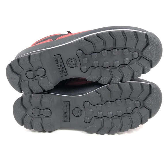 Timberland Euro Hiker F/L Red Black Leather Boots - Picture 8 of 10